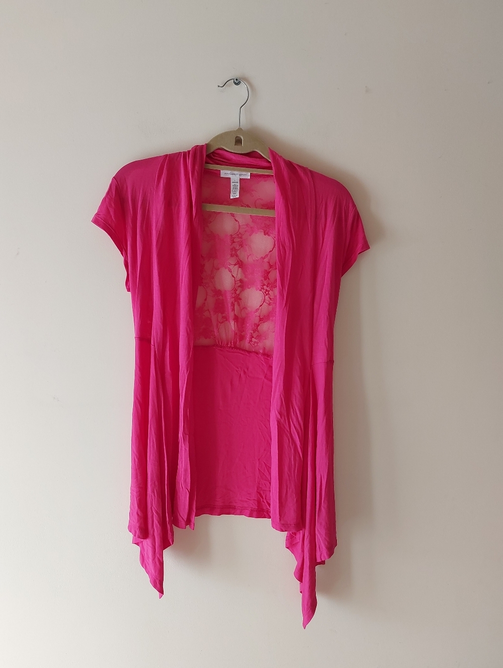 Ambiance Apparel Short Sleeved Cardigan Style Top L (Cant Ship Til May 16th)